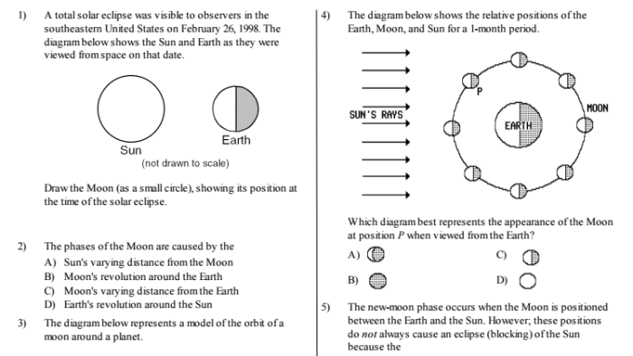 Regents earth science questions by topic