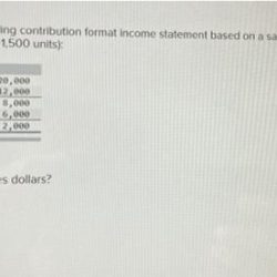 Prepared company contribution oslo following problem solved sales income format statement volume based transcribed text been show has answer